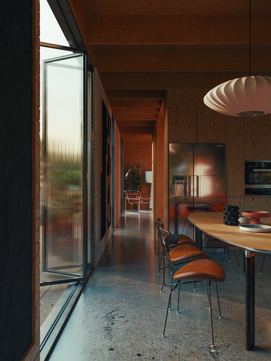 CoronaRenderer's tweet photo. Architectural Visualizer Anh Le takes us on a tour of this cozy, woodsy Canadian villa at sunset. See more: https://t.co/a5IWv9iBNC https://t.co/D3e9acQK9i