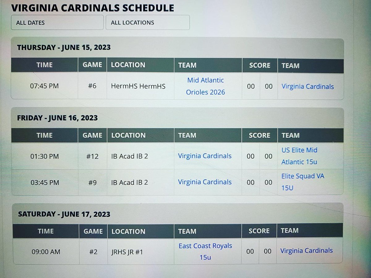 VAcardinals's tweet photo. All 3 Va Cardinals squads in action in RVA this week beginning today!! Come Get Some!! @PBRVirginiaDC @PBR_Uncommitted #BardinalFactor https://t.co/OsPUpDsEaI