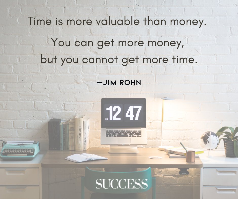 OfficialJimRohn's tweet photo. One day you'll wish you had the time you're wasting now. Jim Rohn shares five tips to help you invest your time wisely and reap the rewards. 

https://t.co/efqHA2yL8Q https://t.co/r8XclvxcYY