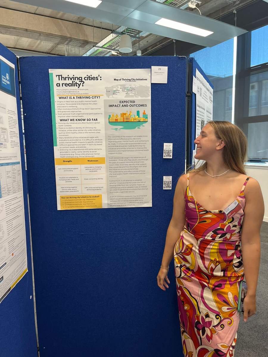 MayaLjubojevic's tweet photo. First poster presentation completed at @UniStrathclyde hosted by @DRGStrath. Great to see everyone’s work and lovely to engage with peers about my (noticeably smaller, A1) poster’s topic #dsms2023 https://t.co/6NtLfIoHGc