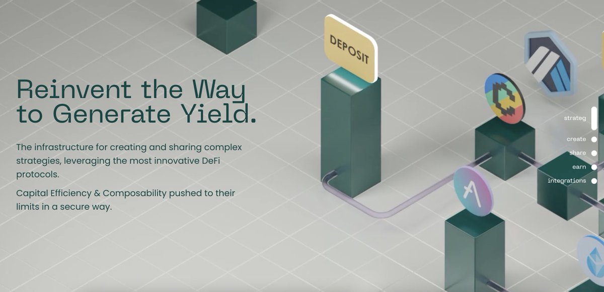 AaveGrants's tweet photo. 5️⃣ Strateg Protocol

@StrategProtocol is building an omnichain social yield infrastructure, allowing the creation of complex yield strategies without any lines of code, which users can share with their community and be paid for. ... https://t.co/EWpRA4hupc