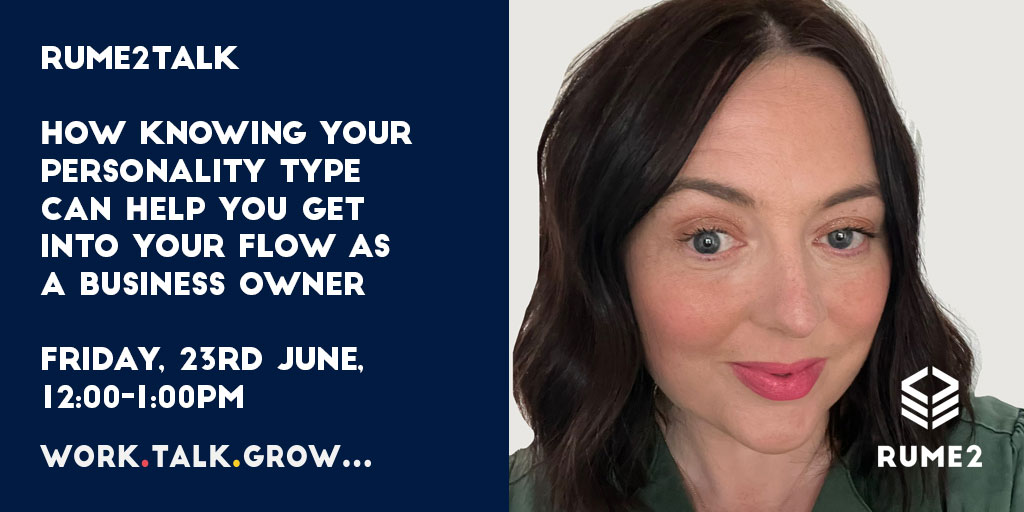 This talk is with Emily Perry, a coach &amp; consultant who's worked in People Consultancy for the last 20 yrs. Emily will look at how understanding your own personality type can support you in getting into flow &amp; focusing on the things that will drive results in your business.