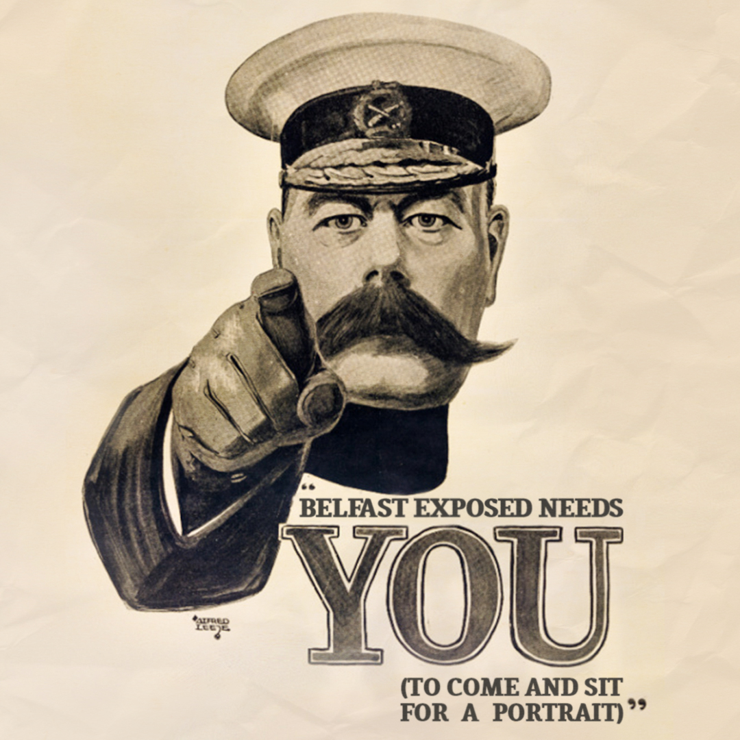 We want to shoot you! (with a camera)

We're hosting FREE open-to-all studio portrait sessions to aid our new 'Portrait of Belfast' project. 

'Mon book yourself a slot here: ow.ly/RxCi50OPp0P