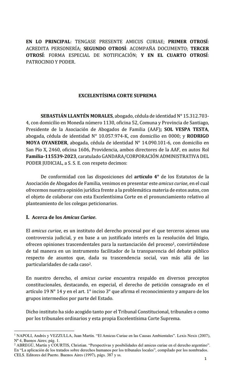 aaf_cl's tweet photo. Ante trabas en tramitación de divorcios de mutuo acuerdo, Asociación de Abogados de Familia presenta amicus curiae respaldando presentación de abogados ante la Corte Suprema en ROL Familia-115539-2023.

#AAF #DerechodeFamilia #AbogadosdeFamilia @DiarioConst @Emol @Cooperativa https://t.co/KMG47cdlzX