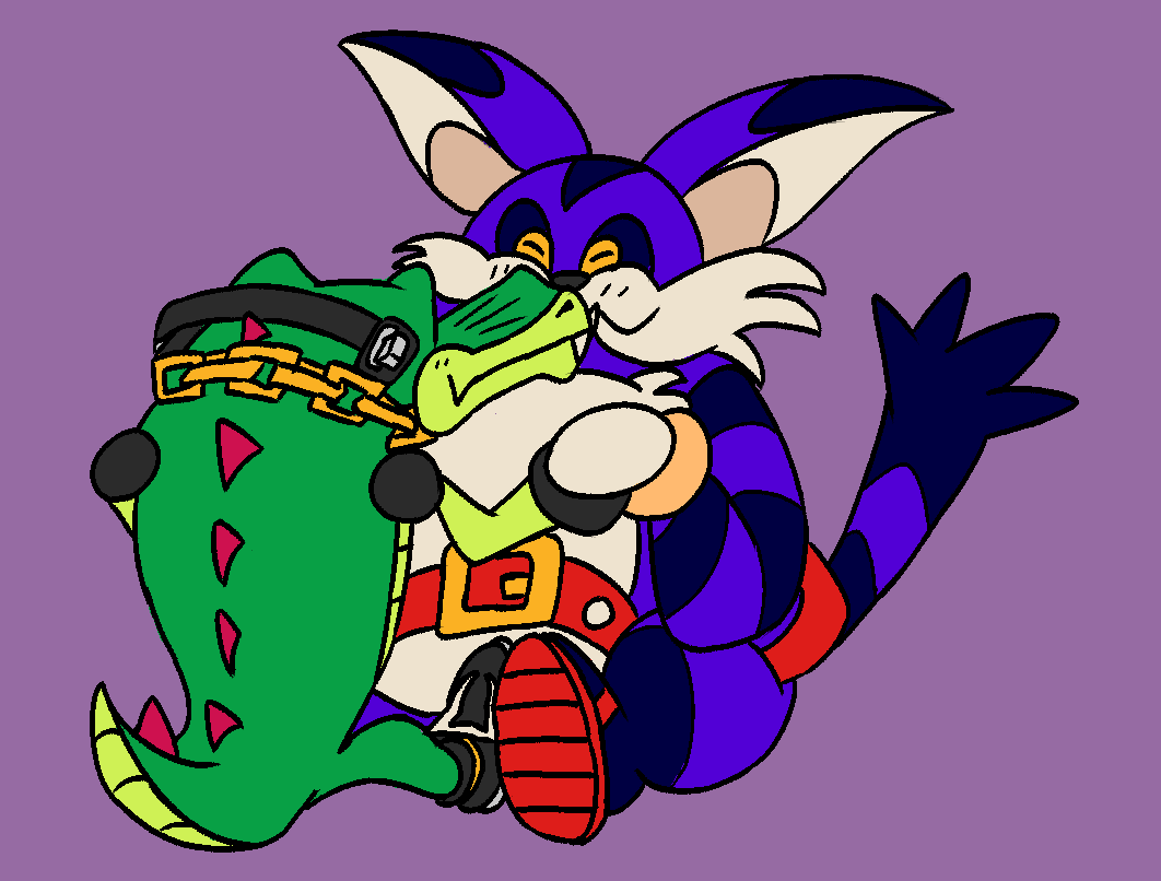 StegoCitrus's tweet photo. what's up bigctor nation here's some gay ppl i doodled #Bigctor #BigVec #BigTheCat #VectorTheCrocodile https://t.co/bbvegI8aVG