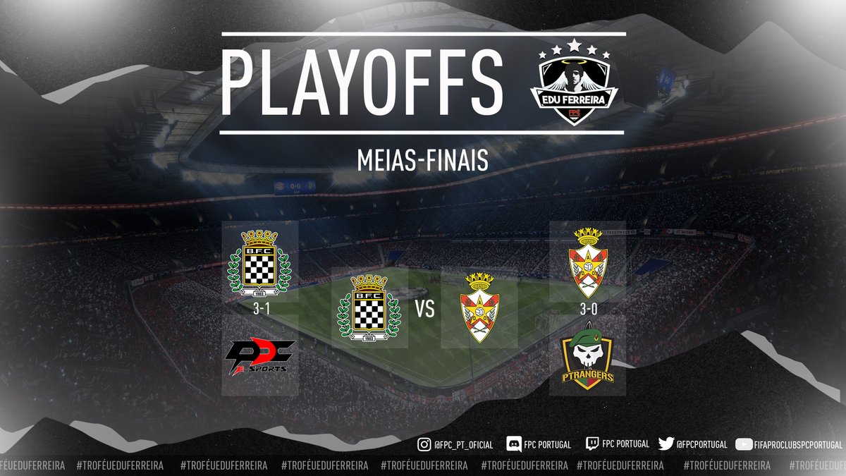 🎗️ Troféu Edu Ferreira- PLAYOFFS

Ontem houve meias-finais e já conhecemos os grandes finalistas do Troféu Edu. O Boavista FC venceu após 3º jogo os PDC Esports num agregado de 3-1, enquanto a AD Oliveirense eliminou os PT Rangers com total de 3-0 em dois jogos

#ProClubs #FIFA23