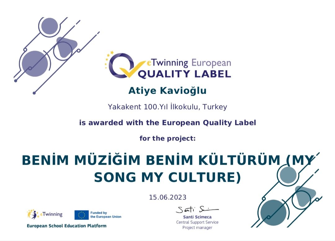 İki güzel proje,iki Avrupa Kalite Etiketi,
Tüm öğrencilerime ve ortaklarıma teşekkür ederim.
<a href="/ademsimsek55/">Adem ŞİMŞEK</a> @Coskunturan05 <a href="/OrhanDEER1/">Orhan DEĞER</a> <a href="/KadirBo02112731/">Kadir Bozkurt</a> <a href="/tretwinning/">eTwinning Türkiye</a> <a href="/eTwinningEurope/">eTwinningEurope</a>