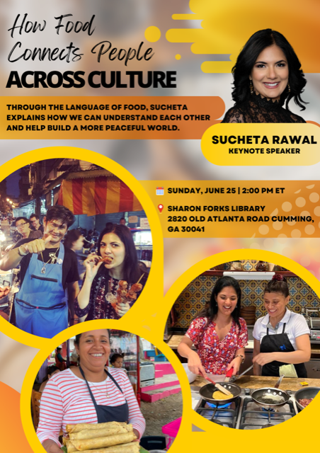 FoCoLibrary's tweet photo. We are so excited to offer not one, but TWO different programs by award-winning food &amp; travel writer @SuchetaRawal at TWO different FCPL libraries on Sunday, June 25! #AllTogetherNow https://t.co/cOlWYCng0f @GoEatGive https://t.co/DZ6XwGj2k1