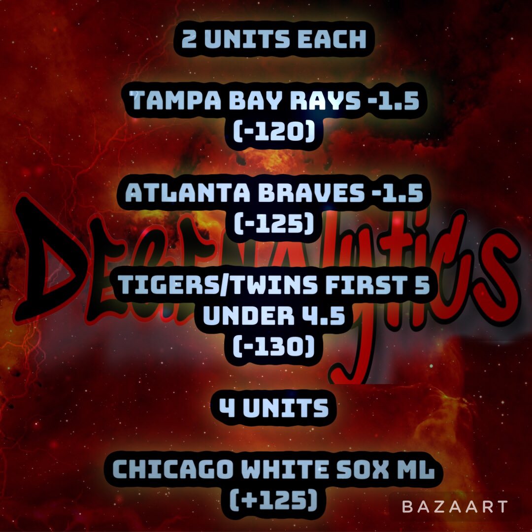 Today’s Plays!

#GamblingTwitter #mlb