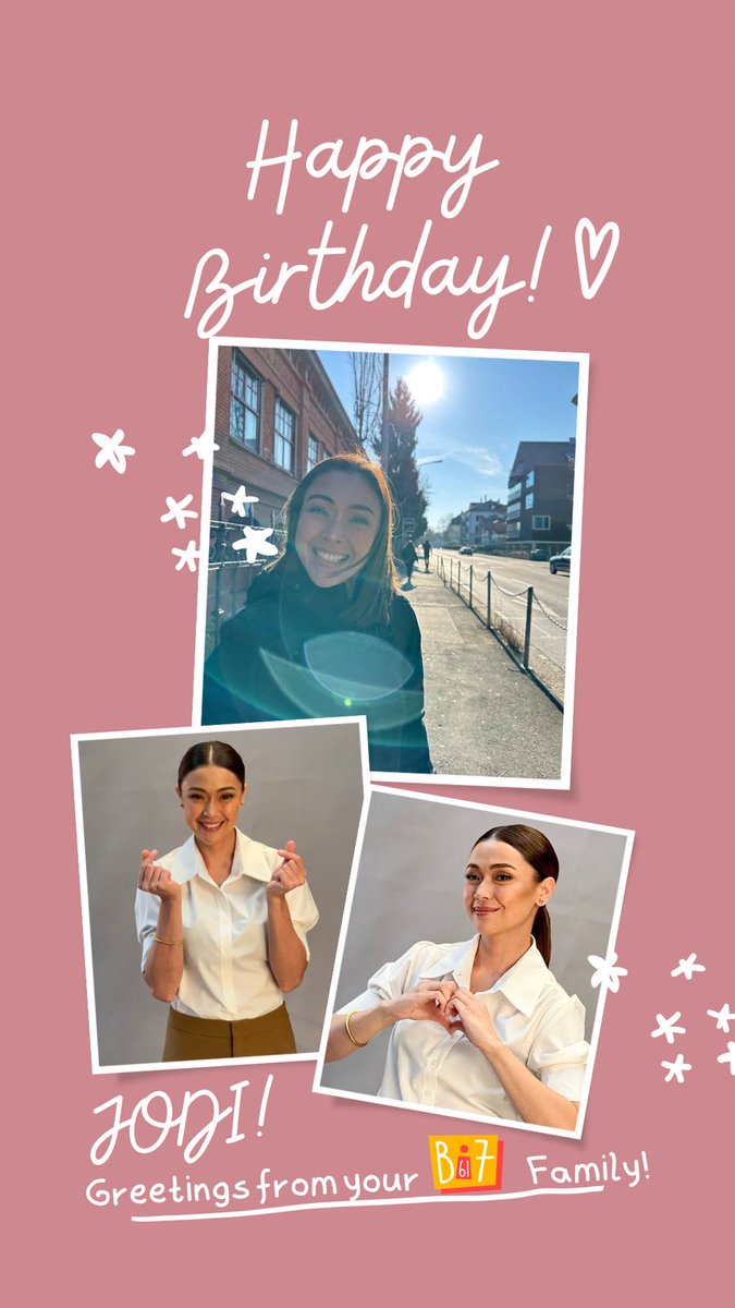 b617management's tweet photo. Happy Birthday, @JodiStaMaria!💐💕

Greetings from your B617 Management Family ✨

#JodiStaMaria #B617Management https://t.co/xWZLXW553M
