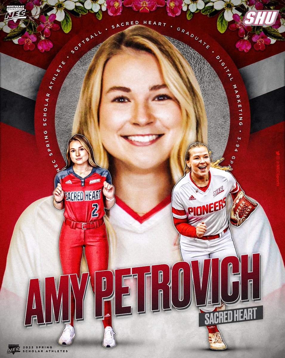 2️⃣0️⃣2️⃣3️⃣ @necsoftball Co-Scholar-Athlete of the Year ⤵️

➡️ Amy Petrovich, @SHUBigRed

🗒 A rare 4x All-NEC pick, this #NECelite outfielder added a first-team honor to her resume in 2023. She owns a 3.94 GPA in her graduate studies (Digital Marketing).

#NECSAOTY #STUDENTathlete