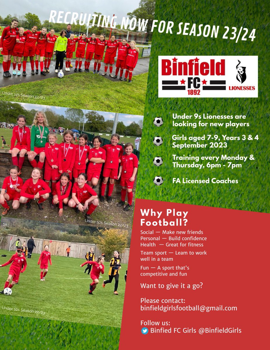 Binfield FC Girls (@binfieldgirls) on Twitter photo 