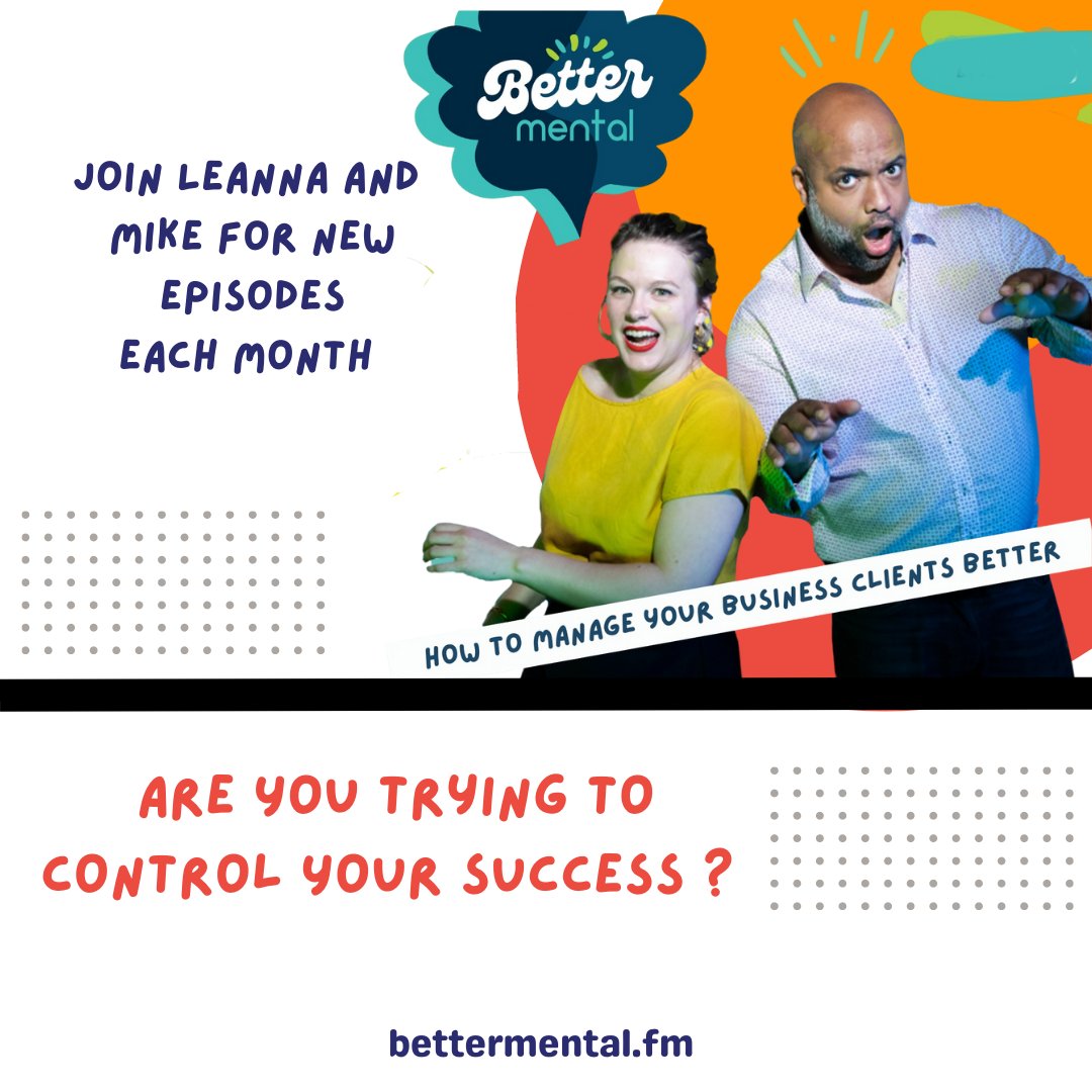 🎙️ You won’t want to miss our season finale! 
Are you trying to control your success? Is that even possible? 
🎙️We are going to get real about “Control” and how we define success. 
🎧Listen at bettermental.fm 
#workwell #mentalhealthpodcast #emotionalwellness