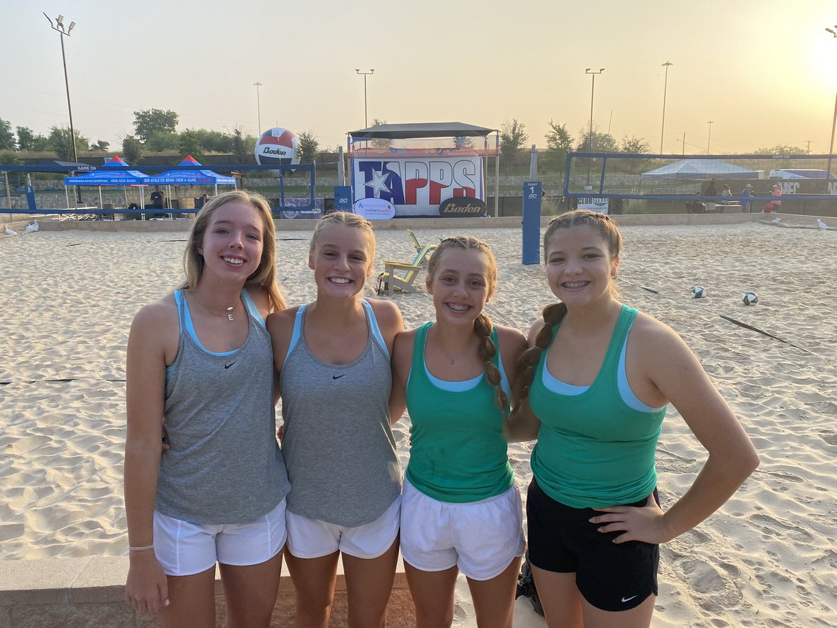 GSB has a BIG day in Ft.  Worth at the 2023 TAPPS Sand Volleyball Championship Tourney.
Go Ella, Kate, Carlyle & Emerson! #TalonsUp