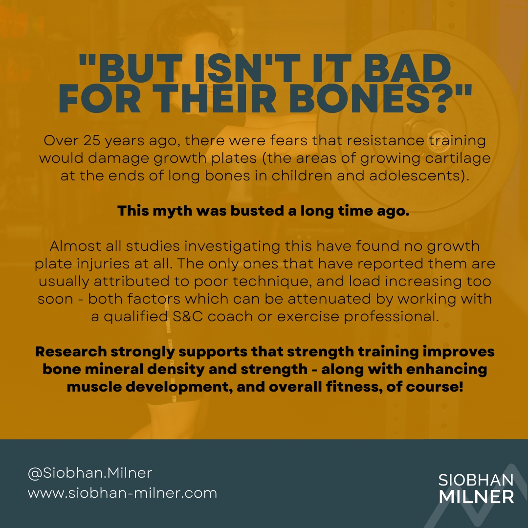 Yes, strength training is safe for youth athletes.

Research strongly supports that strength training improves bone mineral density and strength - along with enhancing muscle development, and overall fitness, of course!

#SportsPerformance 
#Sport #SportPerformance #Strength