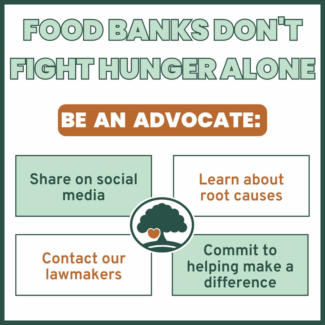 Do you want to do more in the fight against hunger? Food banks and partners can't do it alone - that's why we need fierce advocates willing to learn, share, and take action. 📢

Learn more about being an advocate: ow.ly/Ctka50OOksM