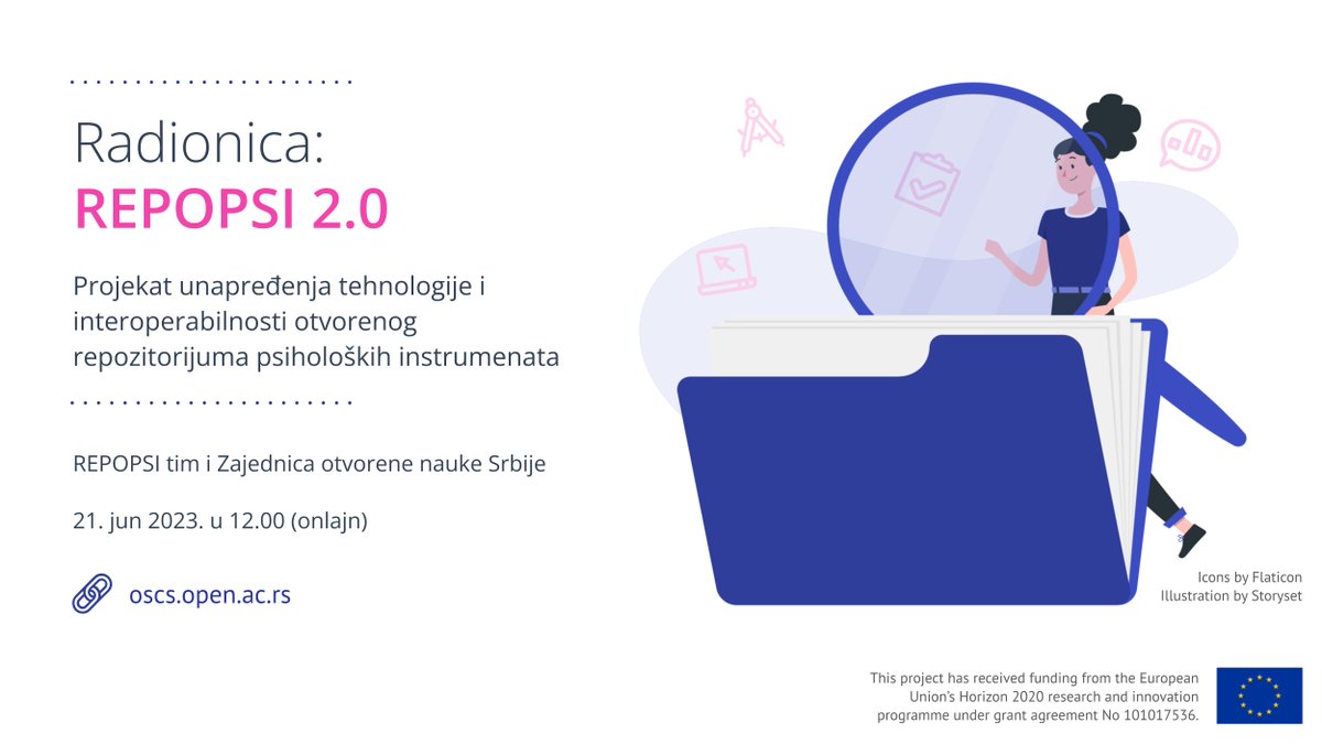 LiraLab_Bgd's tweet photo. 🚀Pozivamo vas na radionicu o unapređenom #REPOPSI-ju!
Saznajte sve o novom veb-sajtu, aplikaciji za pretragu, kontrolisanom rečniku...
📍21. jun, 12.00 (Zoom)
🔗https://t.co/3NFHSXymZi
Organizuju članovi REPOPSI tima, sa Zajednicom otvorene nauke Srbije #OSCS #OpenScience https://t.co/DNXBaBFYxZ