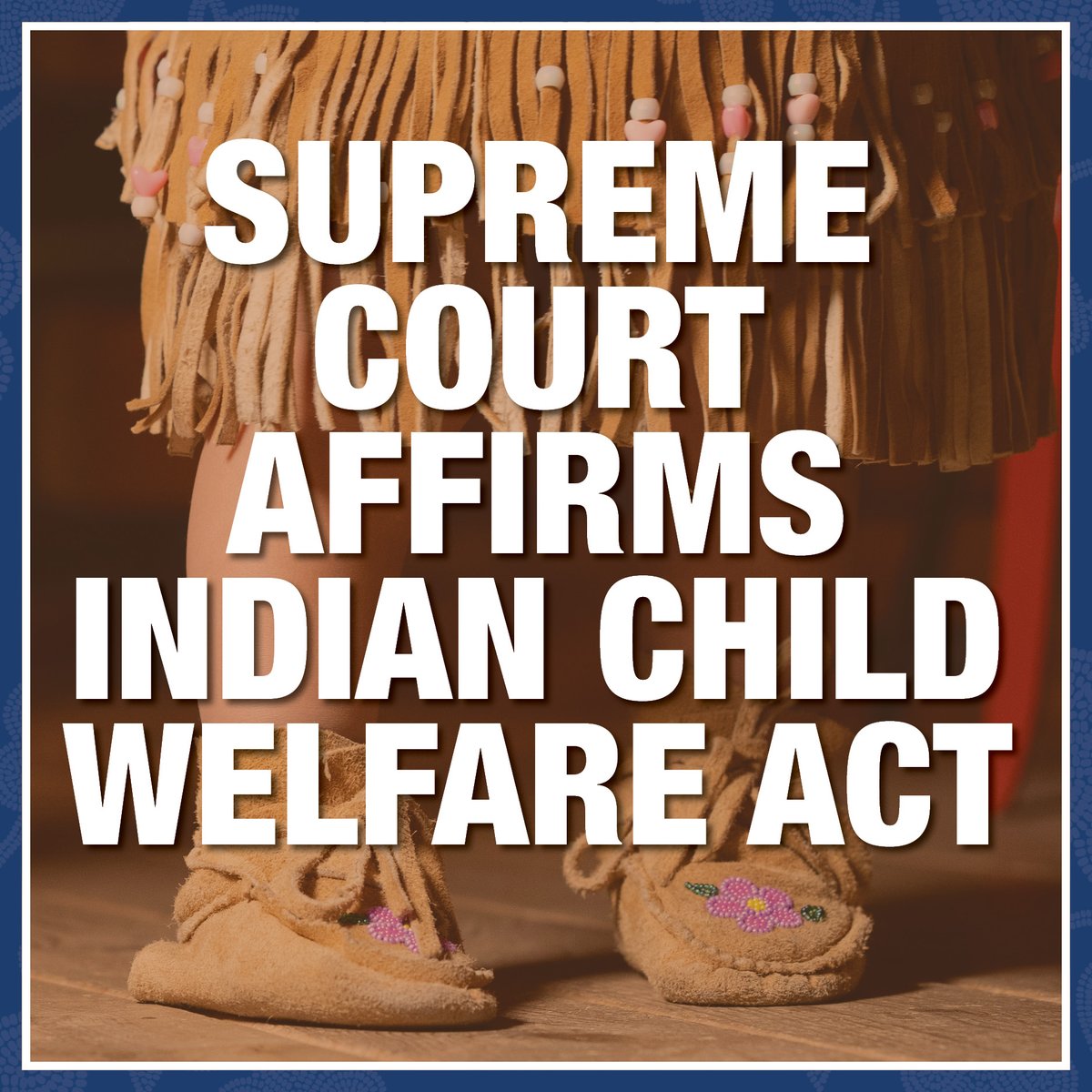 TananaChiefs's tweet photo. This morning, the US Supreme Court affirmed that the Indian Child Welfare Act is constitutional.  

“This is a major victory for federal Indian law, our  Tribes and our children,” says Chief/Chairman Brian Ridley. https://t.co/TmyZRi5o0G