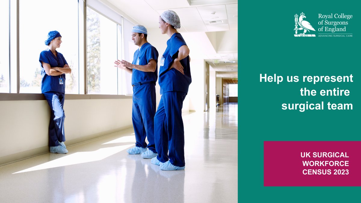 ⏰ Deadline extended to 30 June!

Will your region, specialty and career stage be well represented in our workforce census results? All responses are anonymous, and 50p will be donated to the College's latest charity appeal for each submission. Take part: ow.ly/h7Nj50OPp2a