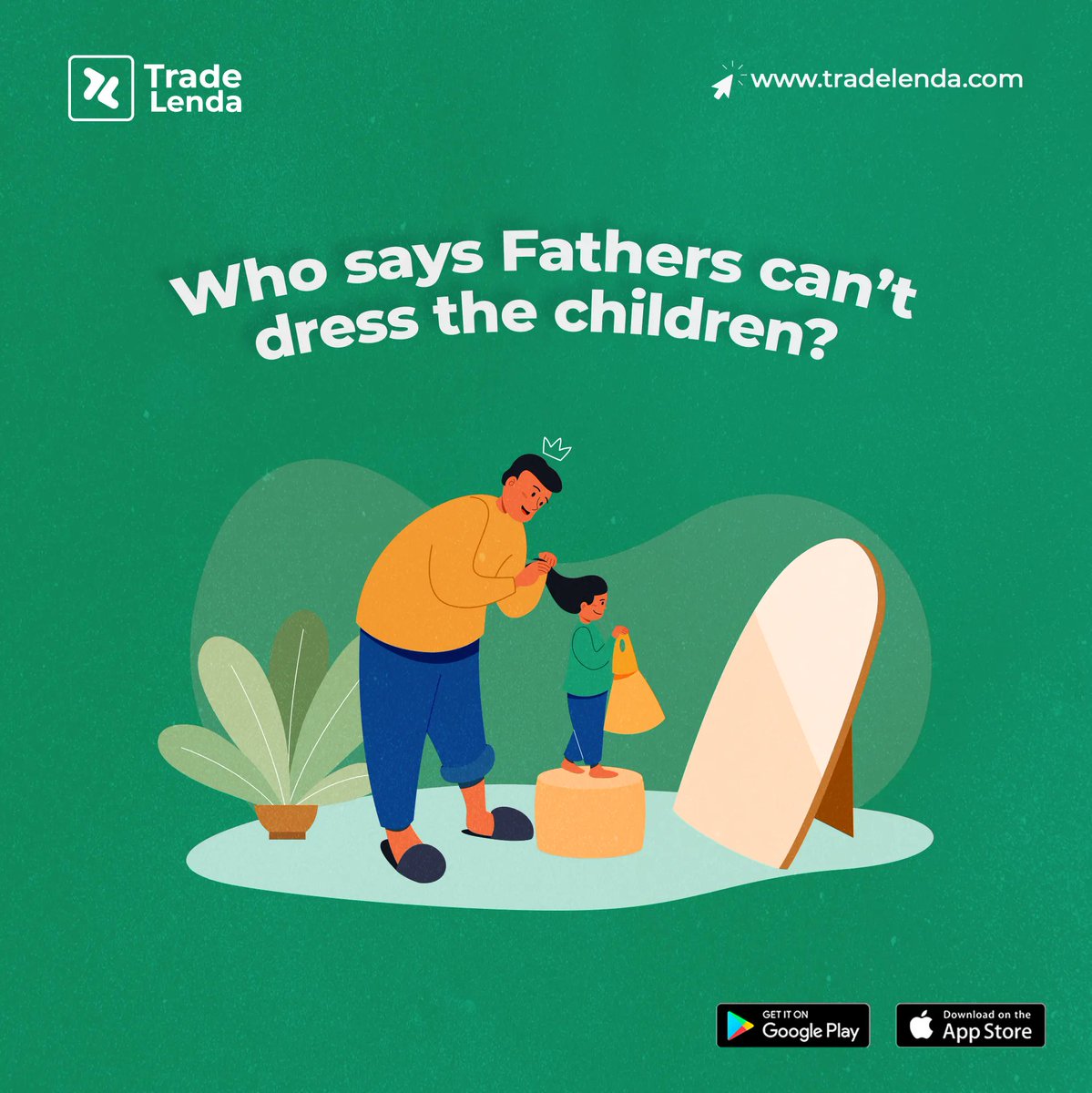 Who says Dads can't dress their Kids?

#TradeLenda #FathersDay #FashionForwardDads #StylishDads #ParentingGoals #BreakingStereotypes #DadLife #FashionableKids #StyleKnowsNoGender #love #creativity #fashion #gender #chefdammy #CAMON20ShortFilm