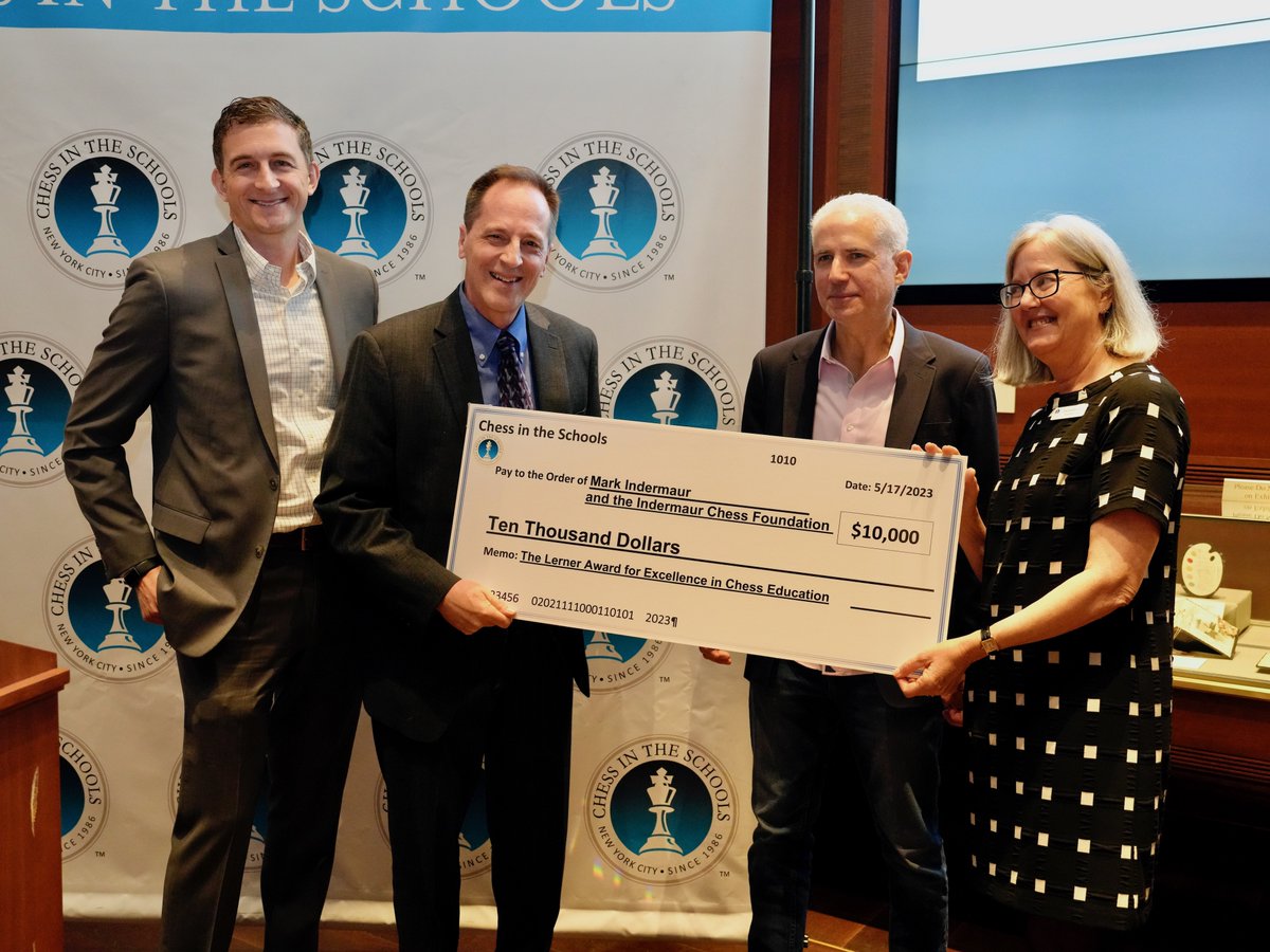 chessinschools's tweet photo. Chess in the Schools is happy to celeberate this year's winner of the Andy Lerner Award, Mark Indermaur. Mark's commitment to chess has helped support a large community of chess players in North Carlonia. Read our recent interview with him on our site! https://t.co/t7HKM9L7OM https://t.co/7mP2wLypR0