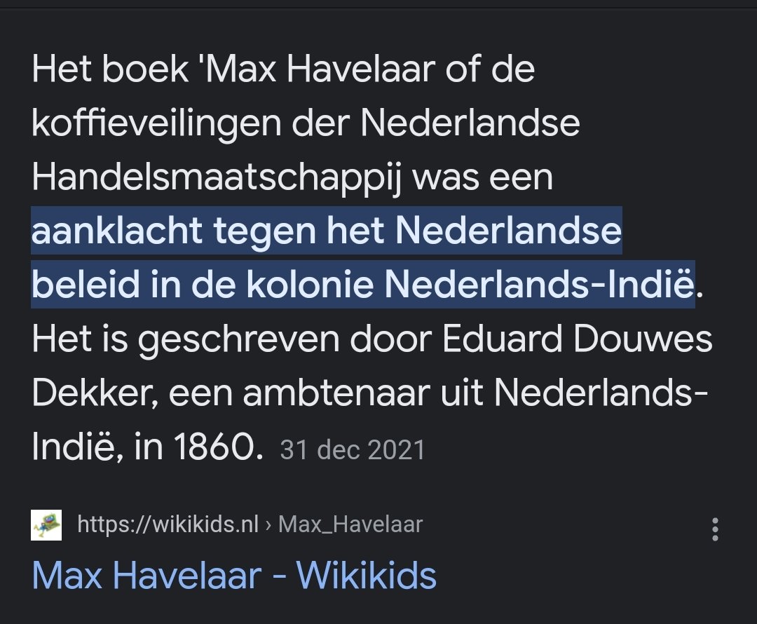 @thierrybaudet Nee Thierry, de betekenis van het boek was anders.
Lees eens mee:
wikikids.nl/Max_Havelaar#:….