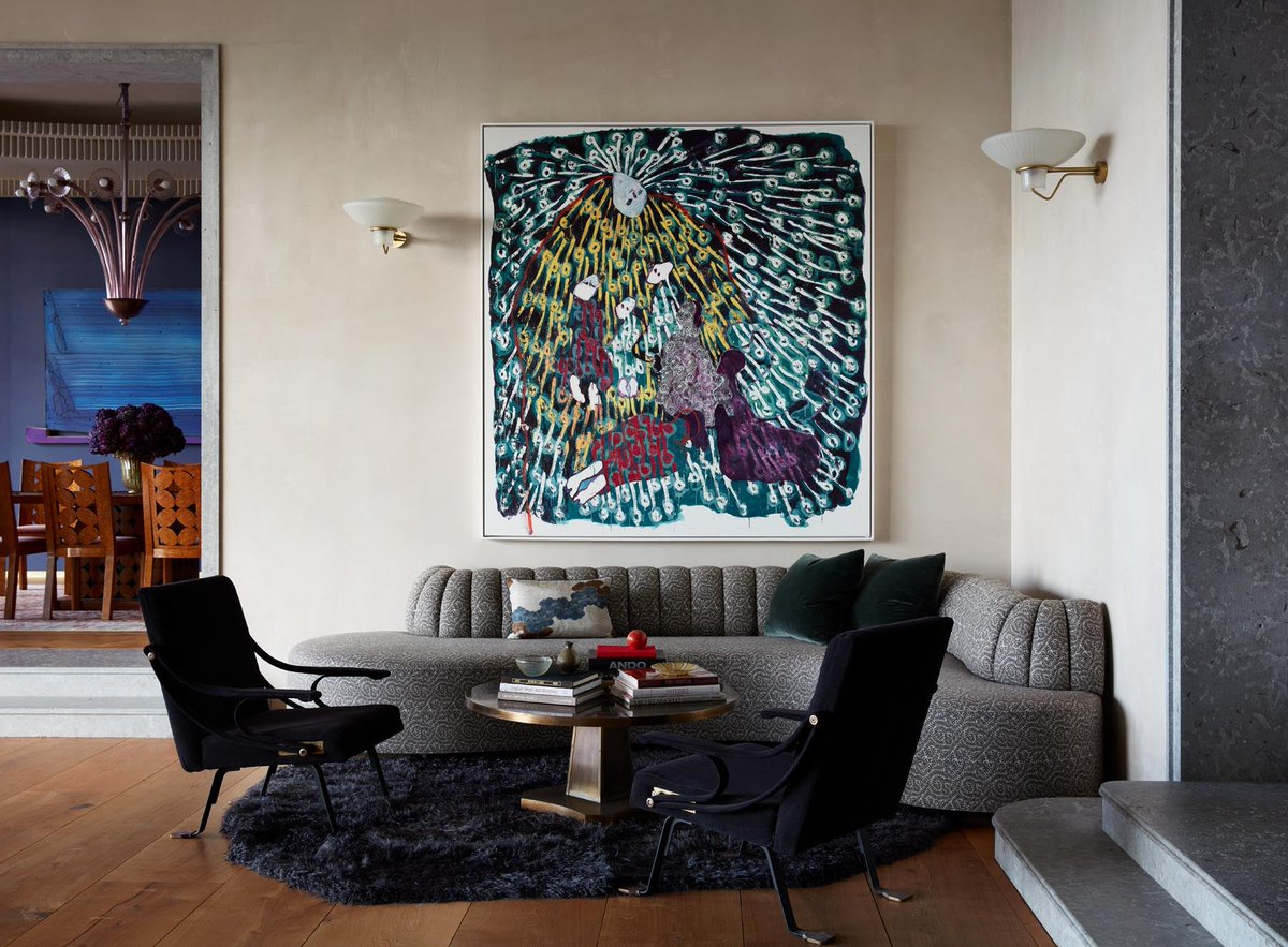 1stDibs's tweet photo. We're excited to share with you another of the inspiring spaces chosen for the 2023 #1stDibs50. This dining room is the work of former set designer Pamela Shamshiri , who brings a keen sense of narrative to her sophisticated yet soulful design sensibility. https://t.co/f0mi9xinmG https://t.co/AxvXqSQNcg