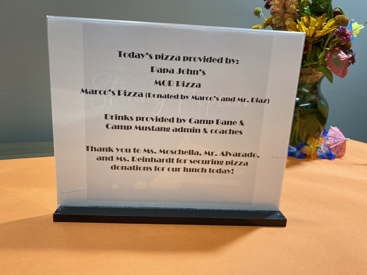 Lunch is ready for our Camp Bane & Camp Mustang awesome staff members! We love summer school! 
#SummerSchoolTeachersParas #SummerSchoolisFun 
#CampMustang #WeAreBane #cfisdSpirit #BaneElementary