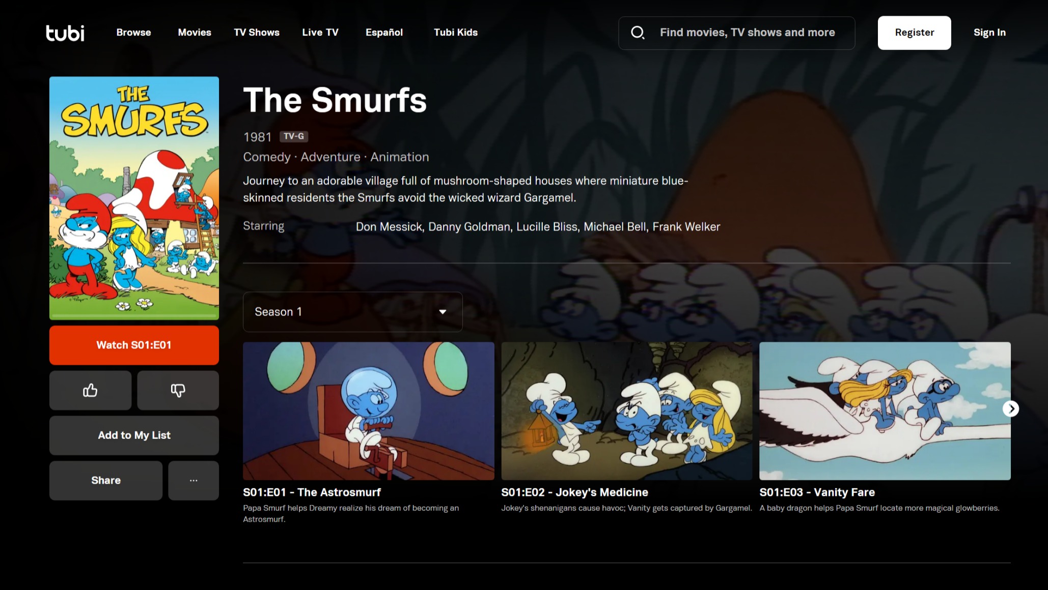 Watch The Smurfs - Free TV Shows