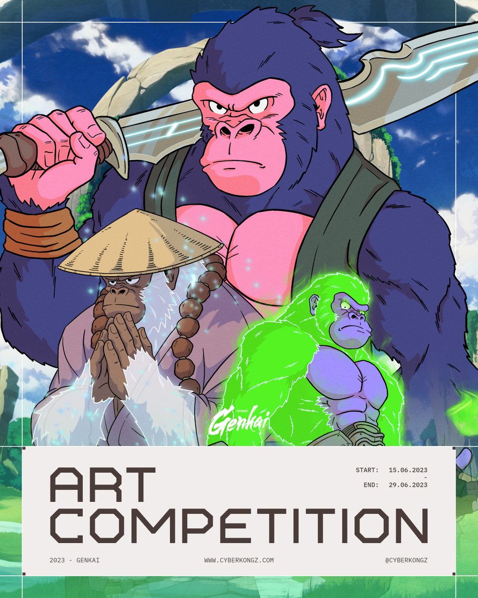 We want to see your best Genkai inspired art! Post your artwork (in the medium of your choice) on Twitter with #GenkaiArt for a chance to win WL for our upcoming Genkai mint ⚔️ 10 WL spot are up for grabs. Contest ends on June 29th.