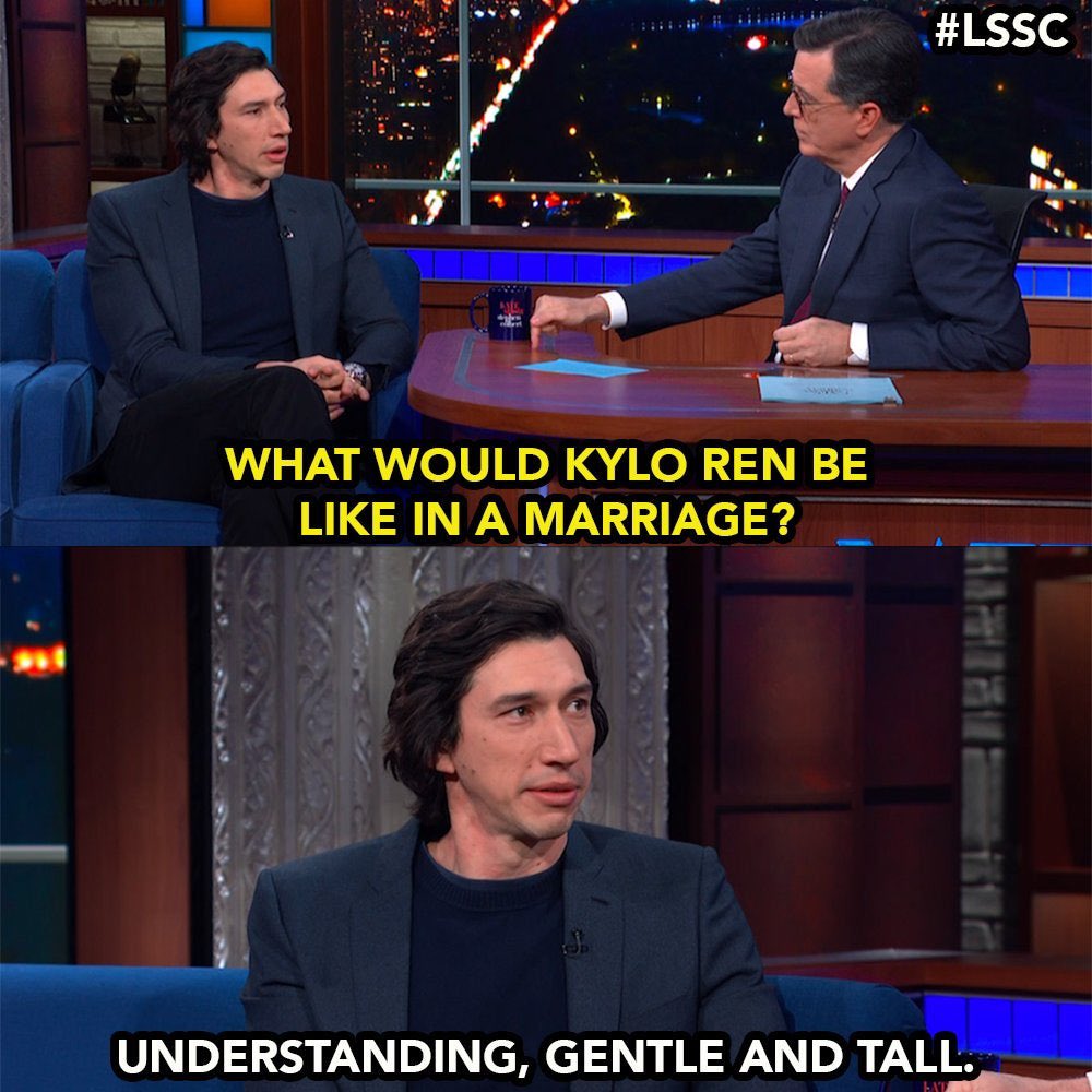 merrinsolo's tweet photo. good thing i have adam driver as kylo ren! https://t.co/391OBdq9bD