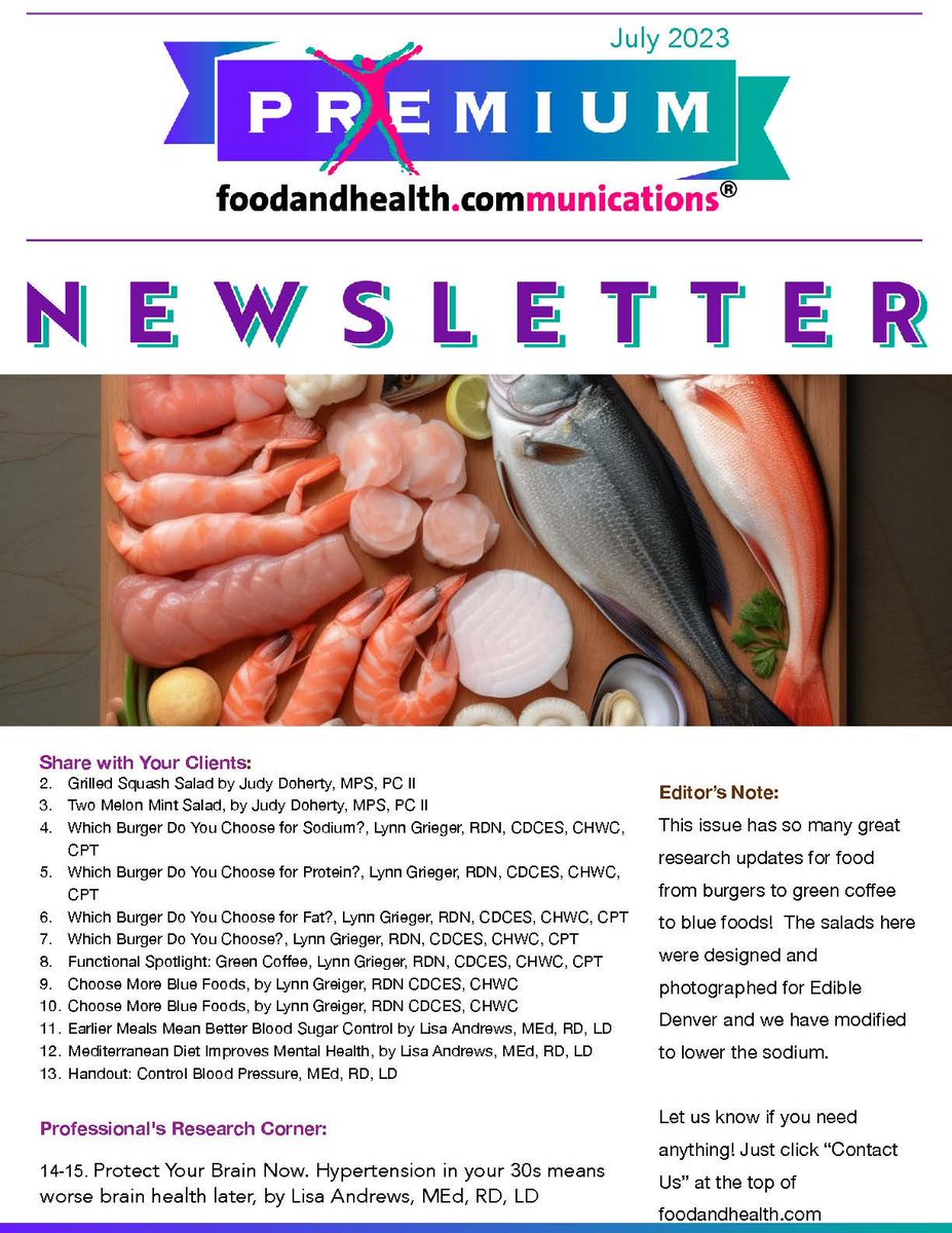 The July newsletter is published. Here is all of our best news and handouts 
for t...  🗞️link in bio #eatrightPRO #foodnutrimag #nutritioneducation #dietitian #RDN #registereddietitian #rdchat #futureRDN #rd2be #dietitians  i.mtr.cool/dufugdebgj