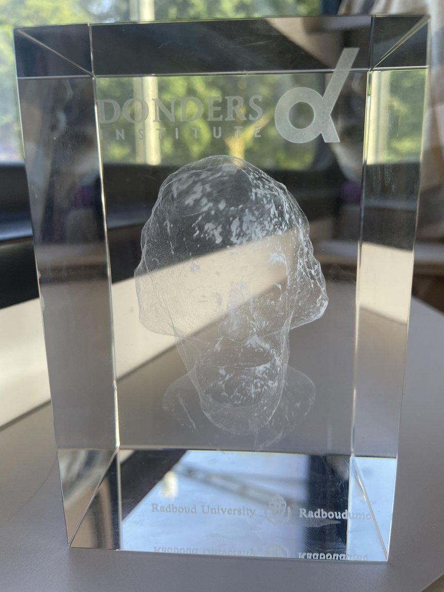 What a huge compliment to receive the #donderscube today….just for doing my job which I really enjoy. Thanks <a href="/DondersInst/">Donders Institute</a> #dondersinstitute #radbouduniversity