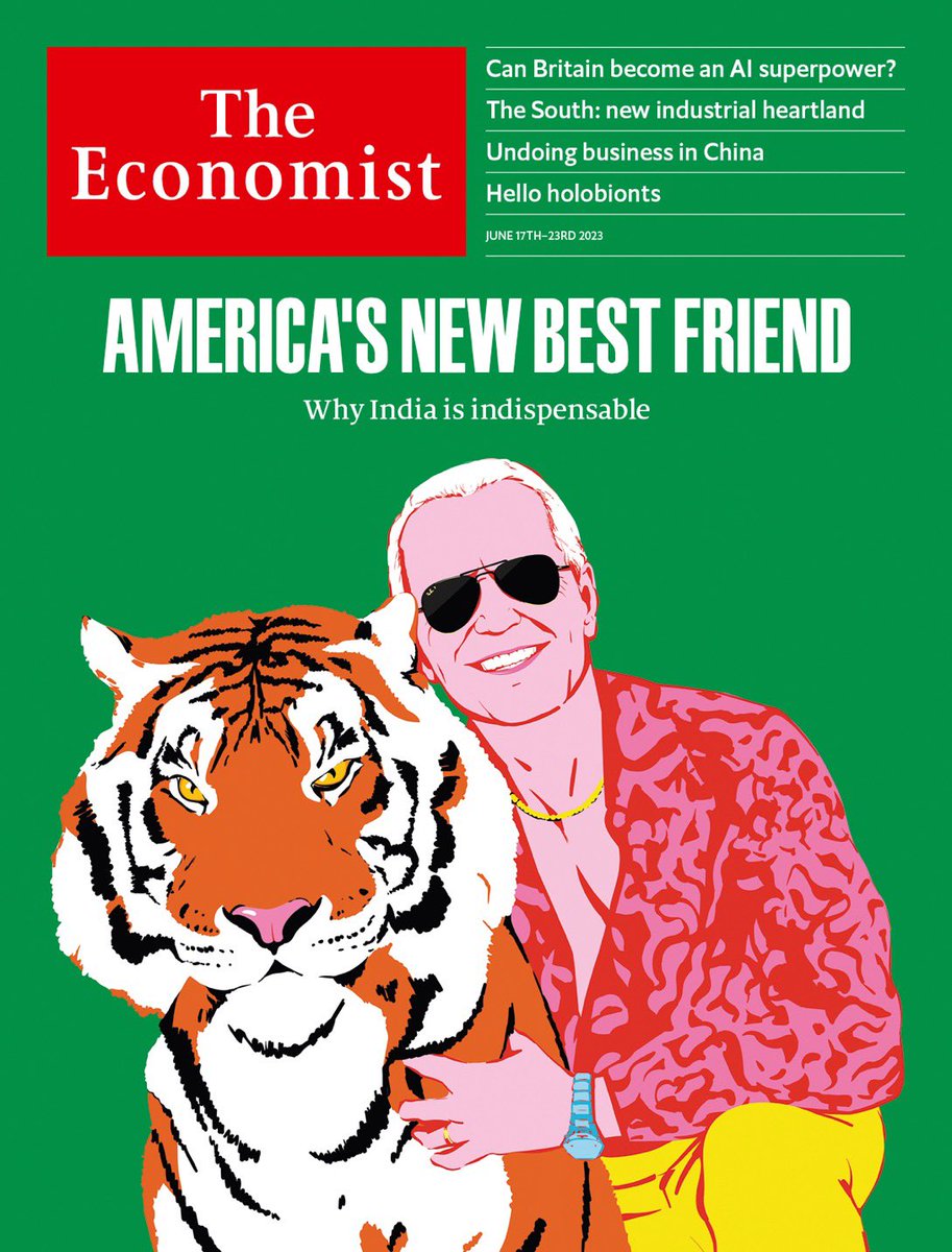 hvgoenka's tweet photo. Biden looks like a sleazy used car salesman.
And PM Modi a 🐯!
What a transformation of a magazine! https://t.co/NyWpeAe6Y0