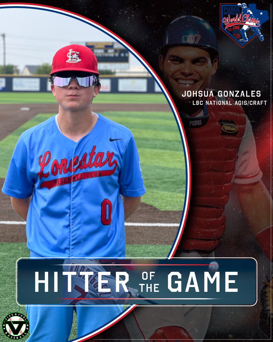 ✭Five Tool Texas✭ (@fivetooltexas) on Twitter photo #PudgeWC F: <a href="/LonestarBSBclub/">LonestarBaseballClub</a> National Agis/Craft 10, TBT Ballers Texas 16U National 2
PoG: <a href="/Elung06/">Evan Lung</a> 6.2 IP, 5K, ER, 3H
Hitter: <a href="/Josh_GonzoATX/">Joshua Gonzales</a> 1-3, 3B, 2 RBI, R, BB #PudgeWC F: <a href="/LonestarBSBclub/">LonestarBaseballClub</a> National Agis/Craft 10, TBT Ballers Texas 16U National 2
PoG: <a href="/Elung06/">Evan Lung</a> 6.2 IP, 5K, ER, 3H
Hitter: <a href="/Josh_GonzoATX/">Joshua Gonzales</a> 1-3, 3B, 2 RBI, R, BB