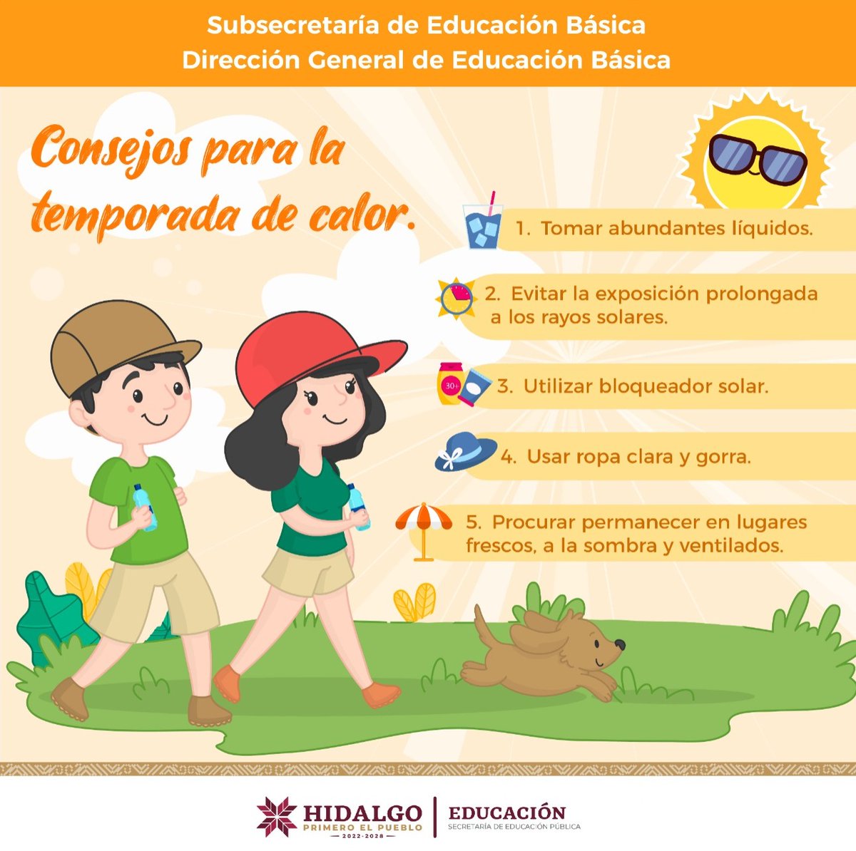 Con la finalidad de promover el cuidado de la salud de nuestras niñas y niños, la Dirección General de Educación Básica te comparte 5 consejos para la temporada de calor.

<a href="/natycastrejonv/">Naty Castrejón</a> 
#PrimeroLaEducación