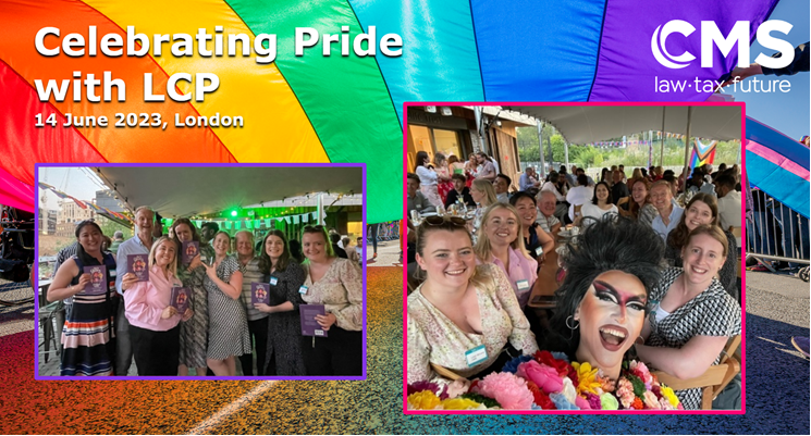 CMS_UK_Pensions's tweet photo. @CMS_UK_Pensions had a fantastic time at @LCP_Actuaries’ Pride event at Camley Street Natural Park. Delighted to report another win - team ‘It’s getting CMSsy’ came first in the quiz hosted by the fabulous @kyranthrax #CMSPensions #Pride2023 https://t.co/c67FM5Kk8Q