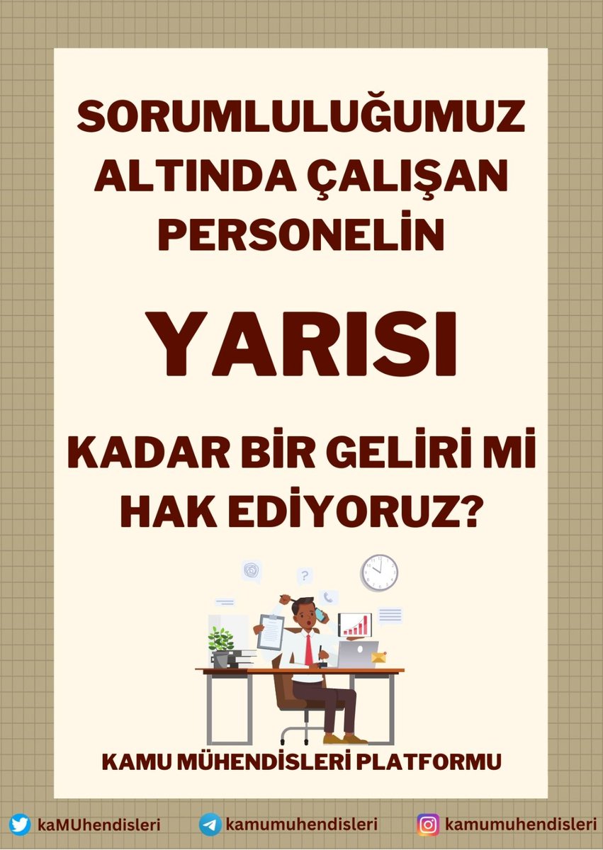 @handefrt @_cevdetyilmaz @zafersahin06 @MASUMTURKER @melikyigitel @ismetozcelik_ Kamu Mühendisleri, Sorumluluğu Altında Çalışan İşçilerden Daha Az Maaş Almamalıdır!...
#gecegörüşü