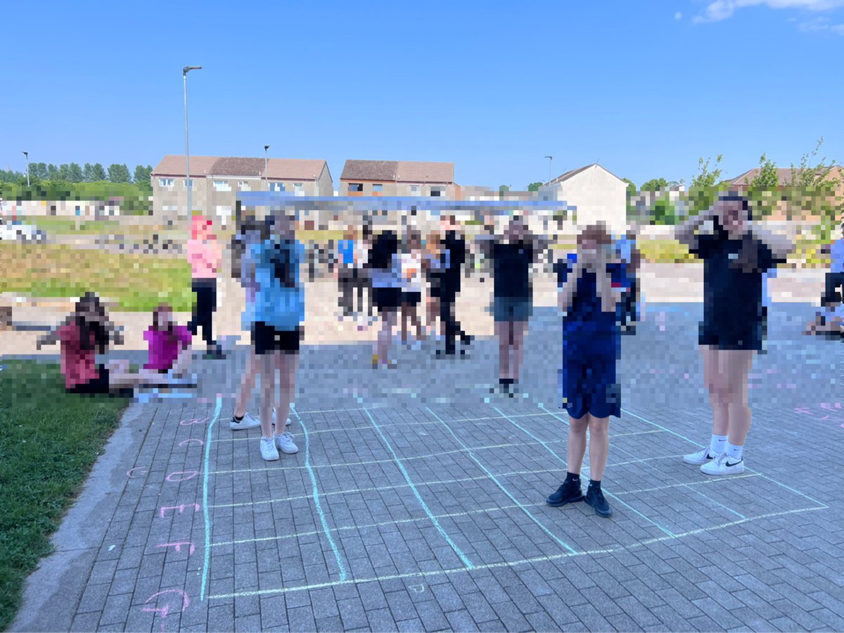 ElginHSGeog's tweet photo. With afternoon temperatures hitting 30C in the classroom, we elected to take the learning outside in the shade. Our #S2Geographers are learning / applying knowledge of co-ordinates to play “human battleships”. 

#playbasedlearning #gridreferences #geography #geographyteacher #map https://t.co/Th9wlqsoGs