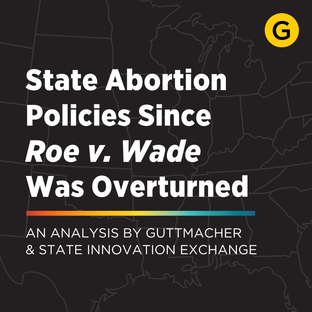 One year post-#Roe, state policy on abortion has been chaotic and confusing with devastating impacts, particularly for those seeking and providing abortions. 

A new analysis by <a href="/KellyBaden/">Kelly Baden</a> and @_jenniferdriver breaks down the major state policy trends 👇 guttmacher.org/2023/06/state-…