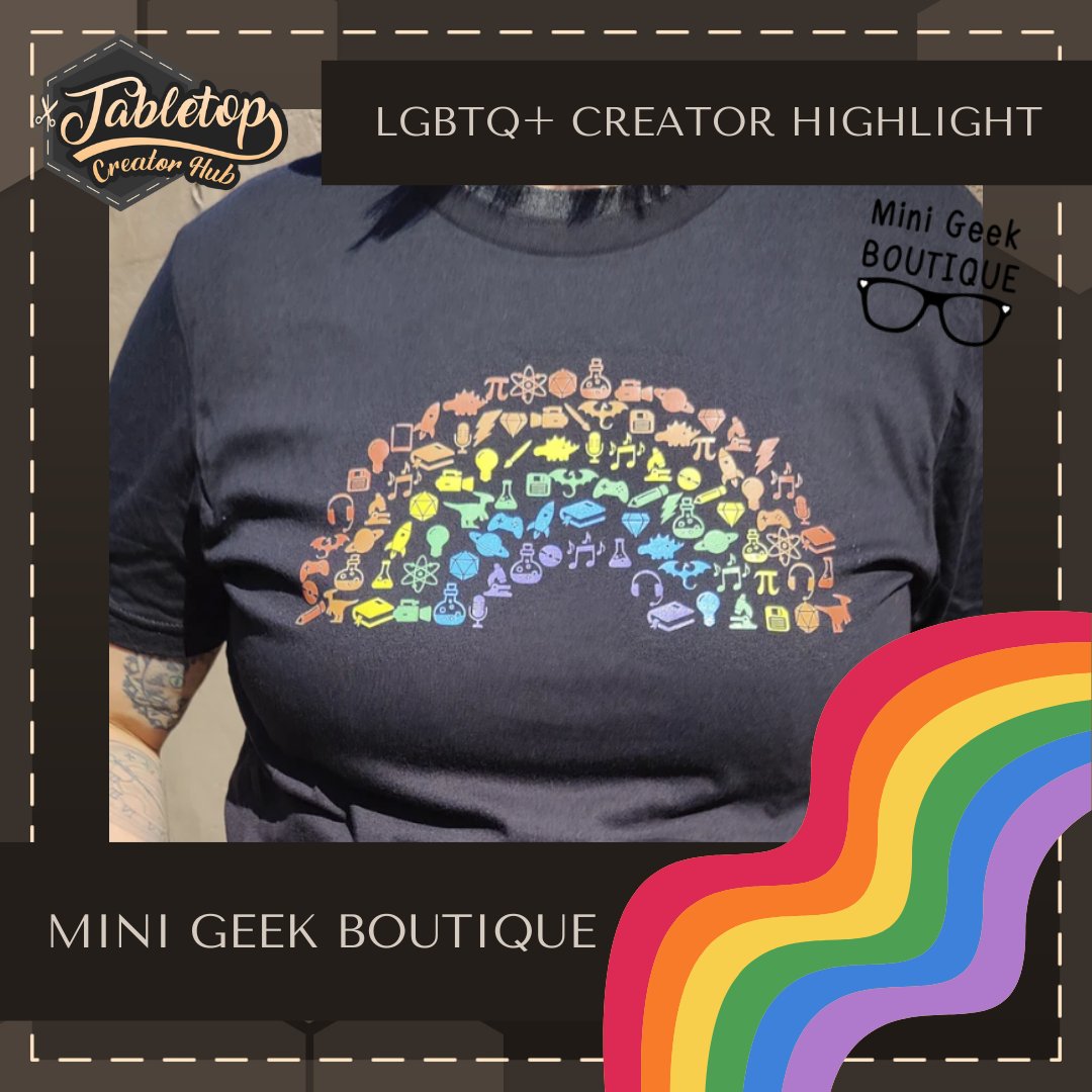 TTCreatorHub's tweet photo. The Tabletop Creator Hub is a safe space for everyone; with love and support for all of our members - no matter what.

Spot @MiniGeekBoutiq @ChaosCurios and MS Illustrations 

#lgbtpride #pridemonth #prideshowcase #pride #lgbtq #lgbtdnd #dnd #tabletopgaming https://t.co/xfNHS171Bo