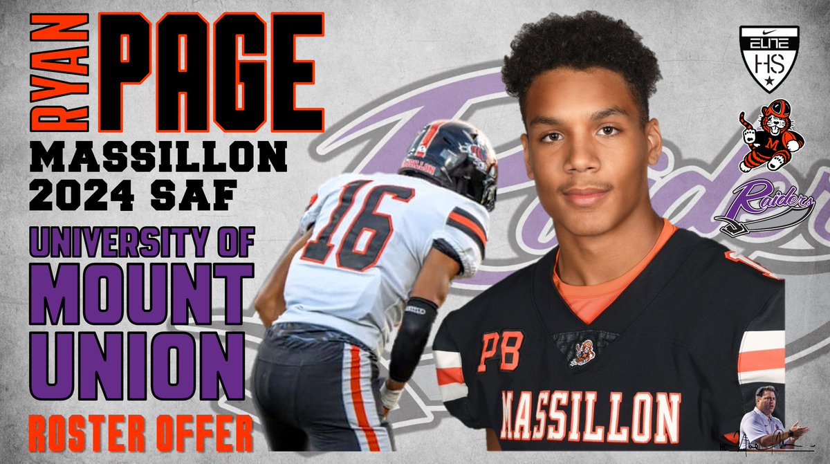 Congrats to <a href="/_Ryan_Page16/">Ryan Page</a> on the roster offer from <a href="/MountUnionFB/">Mount Union Football</a> #thereisonlyONE