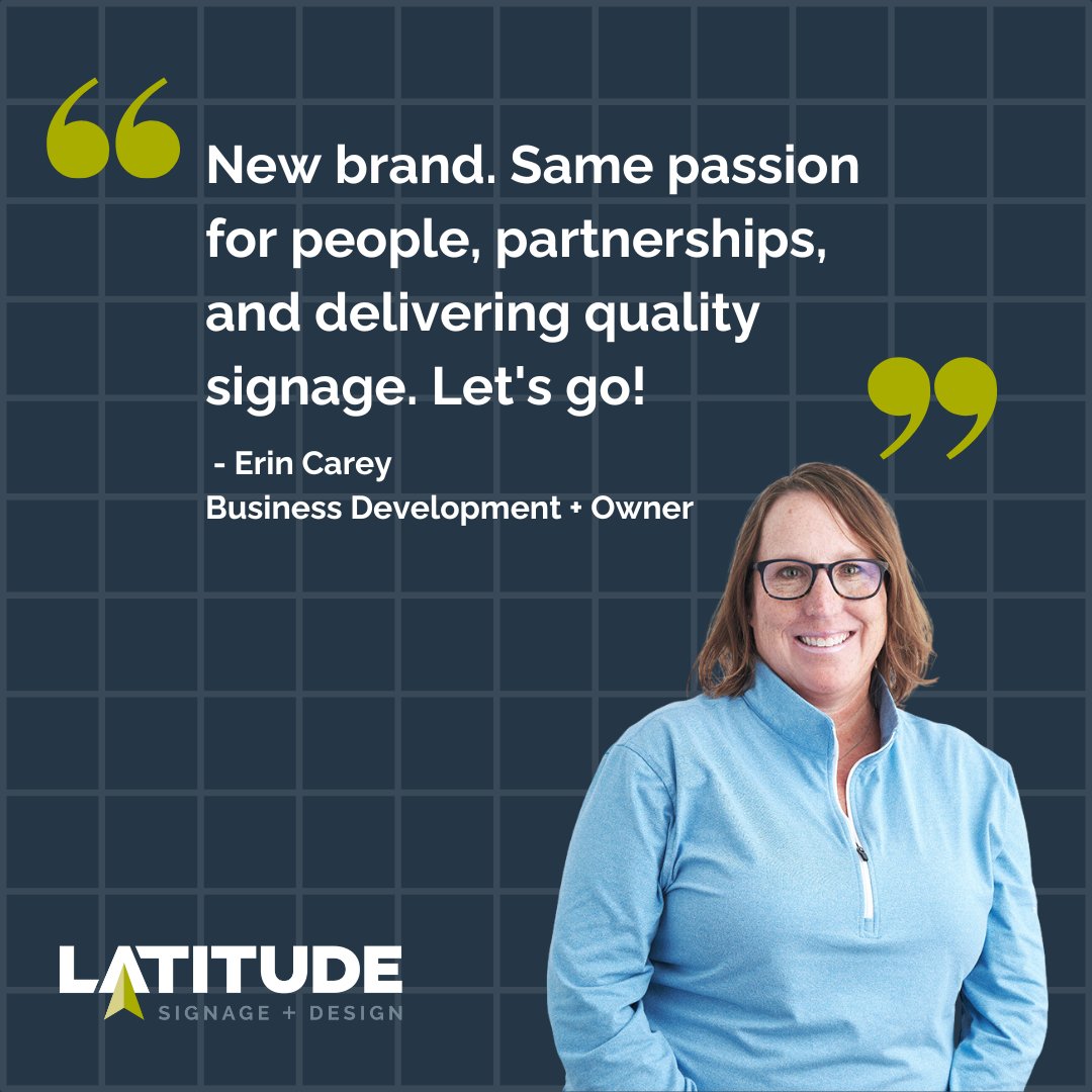 LatitudeSignage's tweet image. Signage is in her blood, meet Erin Carey! She's knocked projects out of the park for almost 30 years. Her tenacity and attention to clients makes her a signage superstar. Click this to learn more about Erin and her work bit.ly/3qLP0MQ  #signexpert #latitudesignage