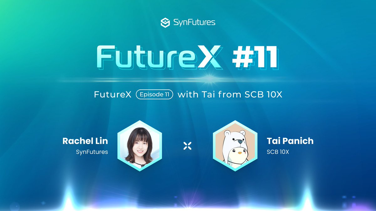 SynFuturesDefi's tweet image. 📢 A new #FutureX podcast with @TaiPanich_ from @SCB10X_OFFICIAL
 is LIVE 🎙

Listen in to hear Tai's thoughts on the intersection of AI and blockchain &amp;amp; her tips for finding a mentor in Web3 🔥 

Win an NFT 👉 bit.ly/42C594E

💻 Watch on YouTube: bit.ly/3Ji4oa5