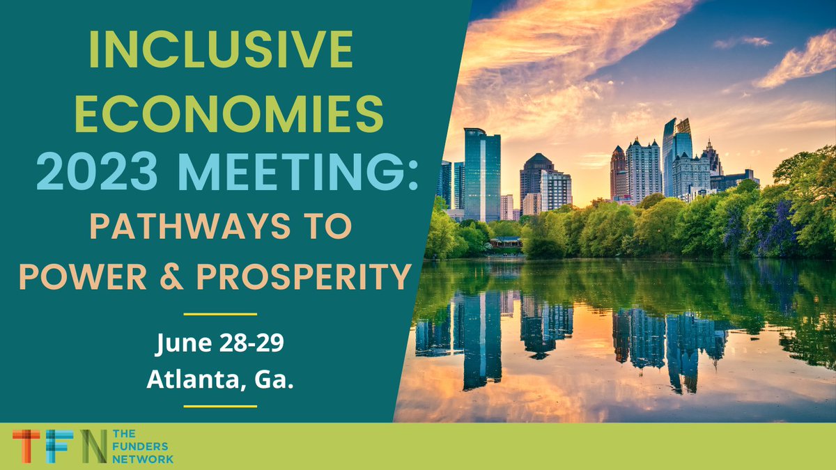 California funders, who's planning on going to the @Funders_Network #InclusiveEconomies 2023 Meeting? Explore systemic challenges to opportunity, examine effective & equitable funding strategies & explore collaborations that drive change: fundersnetwork.org/event/inclusiv…