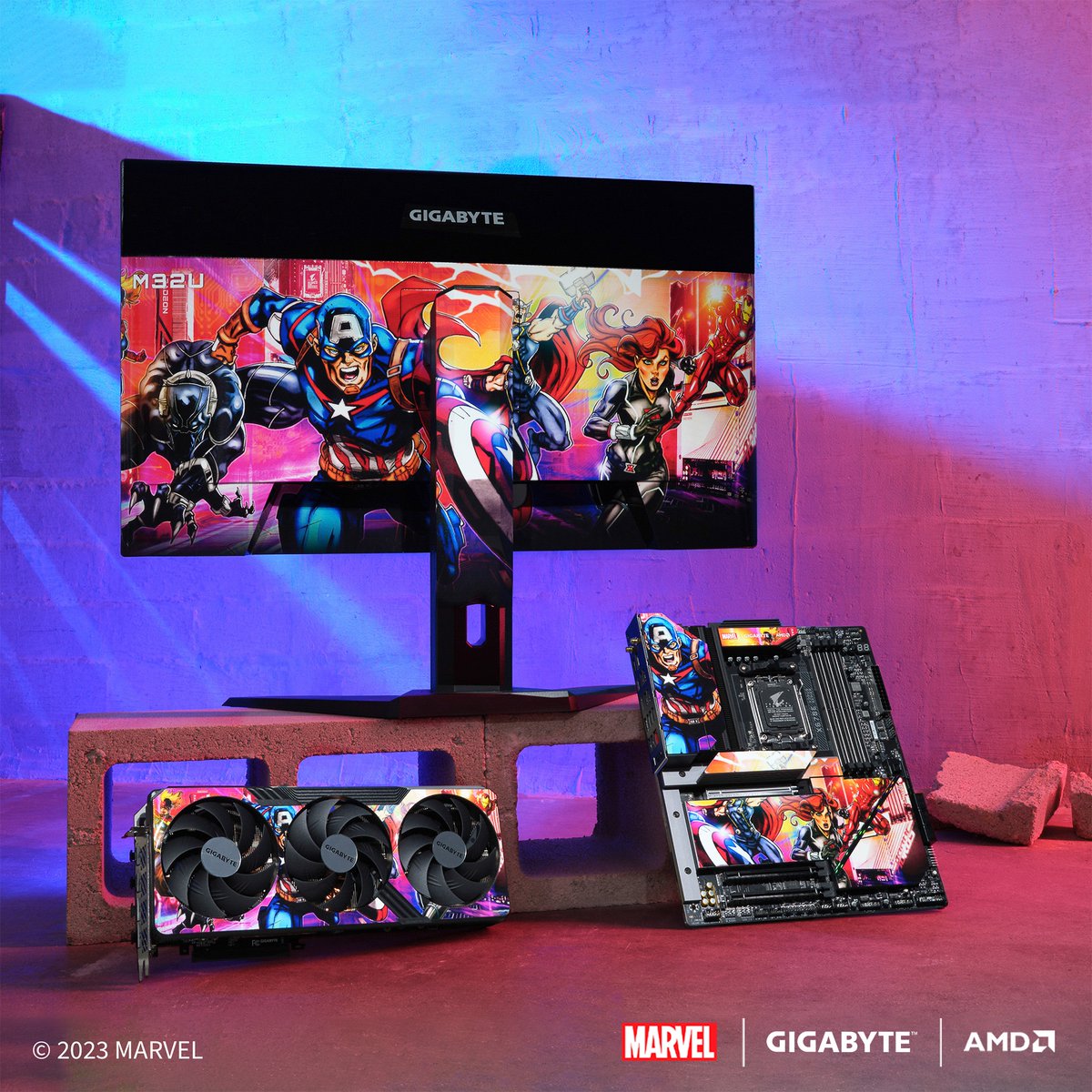 Avengers coming... Who's your @marvel hero? #AORUSUnleashed @AMDGaming 

Enter to win this custom @amdryzen X670E motherboard, @amdradeon RX 7900 XTXgraphics card, and monitor set: gigabyte.com/us/aorus-unlea…