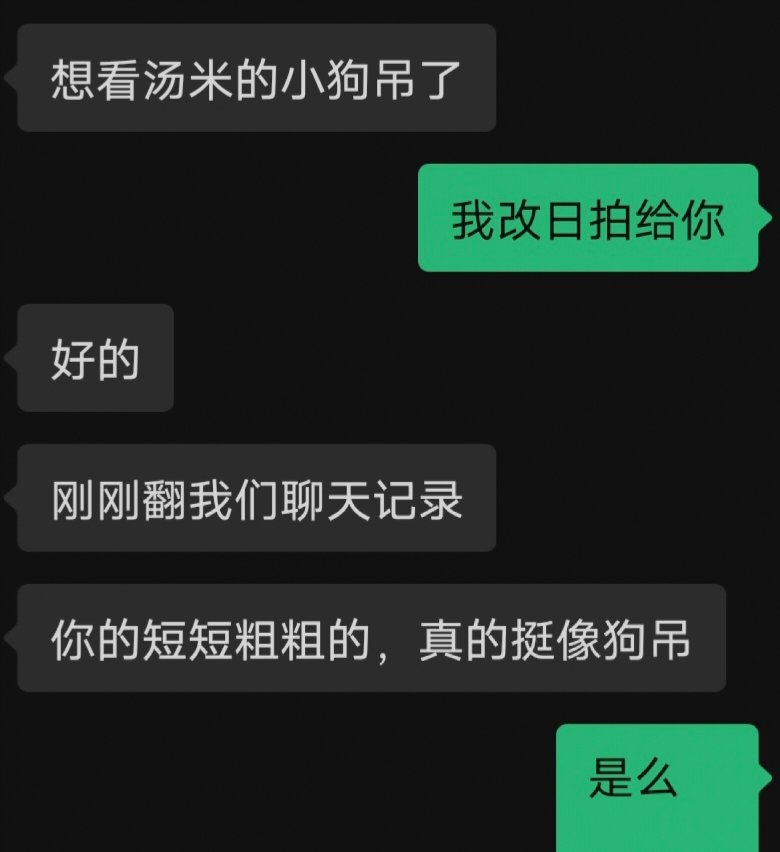 S朋友发了几条消息给我，就把我说硬了。