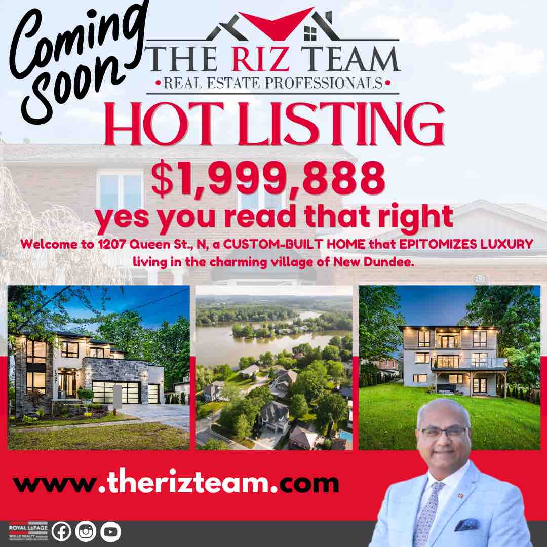 #comingsoon to MLS with The Riz Team - Real Estate Professionals
Newly built Luxury home in New Dundee
3+2 Bedrooms
4.5 Bathrooms
Walk-out basement and the list goes on!!!
Watch for details soon!

#sellingmorehome #bestinthebiz  #bestmarketing  #kwawesome #kwrealtor #newdundee