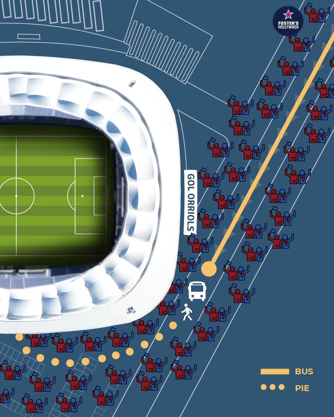 Mapa del recibimiento del Levante UD previo a la final del play-off. (Foto: Levante UD)