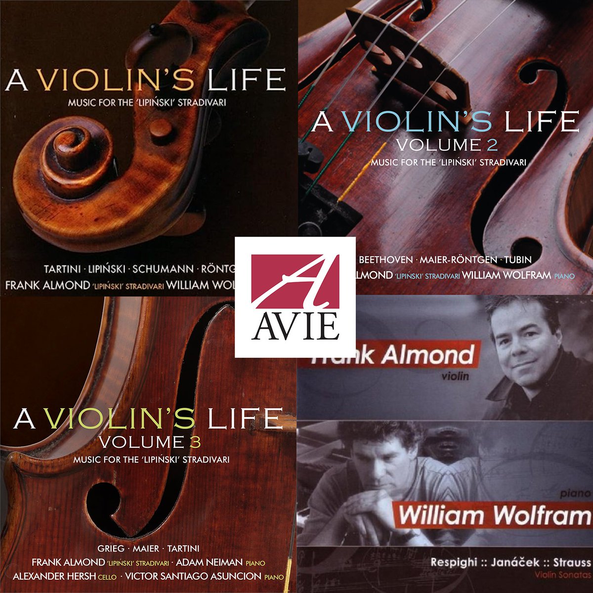 With last week's release of A Violin's Life Volume 3, we're highlighting some of our favorite tracks from <a href="/frankalmond/">Frank Almond</a>'s past AVIE releases, including selections from A Vionin's Life Volume 1 &amp; 2. Visit shorturl.at/ehBIP to listen!